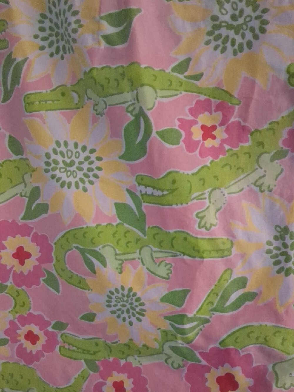 Lilly Pulitzer Women's Pink Floral With Green Alligators Print Skort Size 8 - Picture 2 of 9